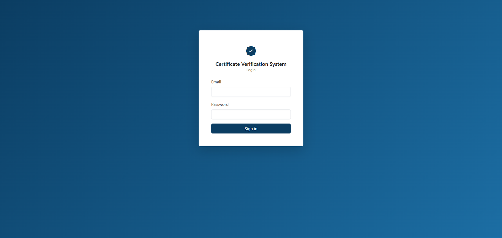 Certificate Verification system